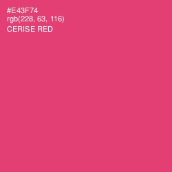 #E43F74 - Cerise Red Color Image